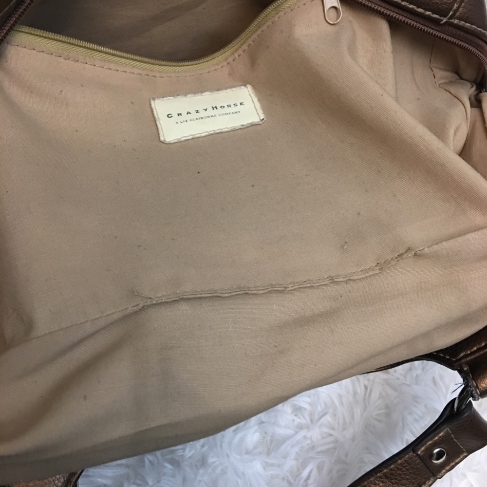 Crazy Horse Brown Shimmer Shoulder Bag - Picture 2 of 8